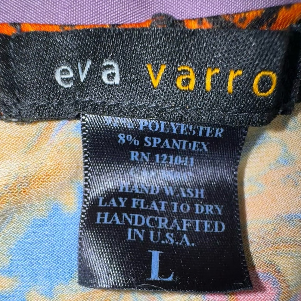 Eva Varro Colorful Boho Print Tie Waist Dress – Size L - Picture 10 of 11